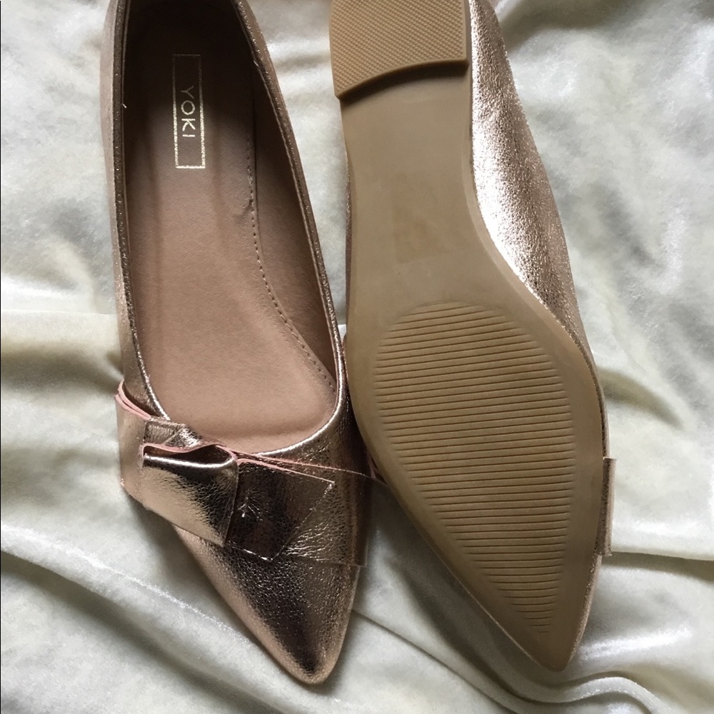 Yogi bronze flats